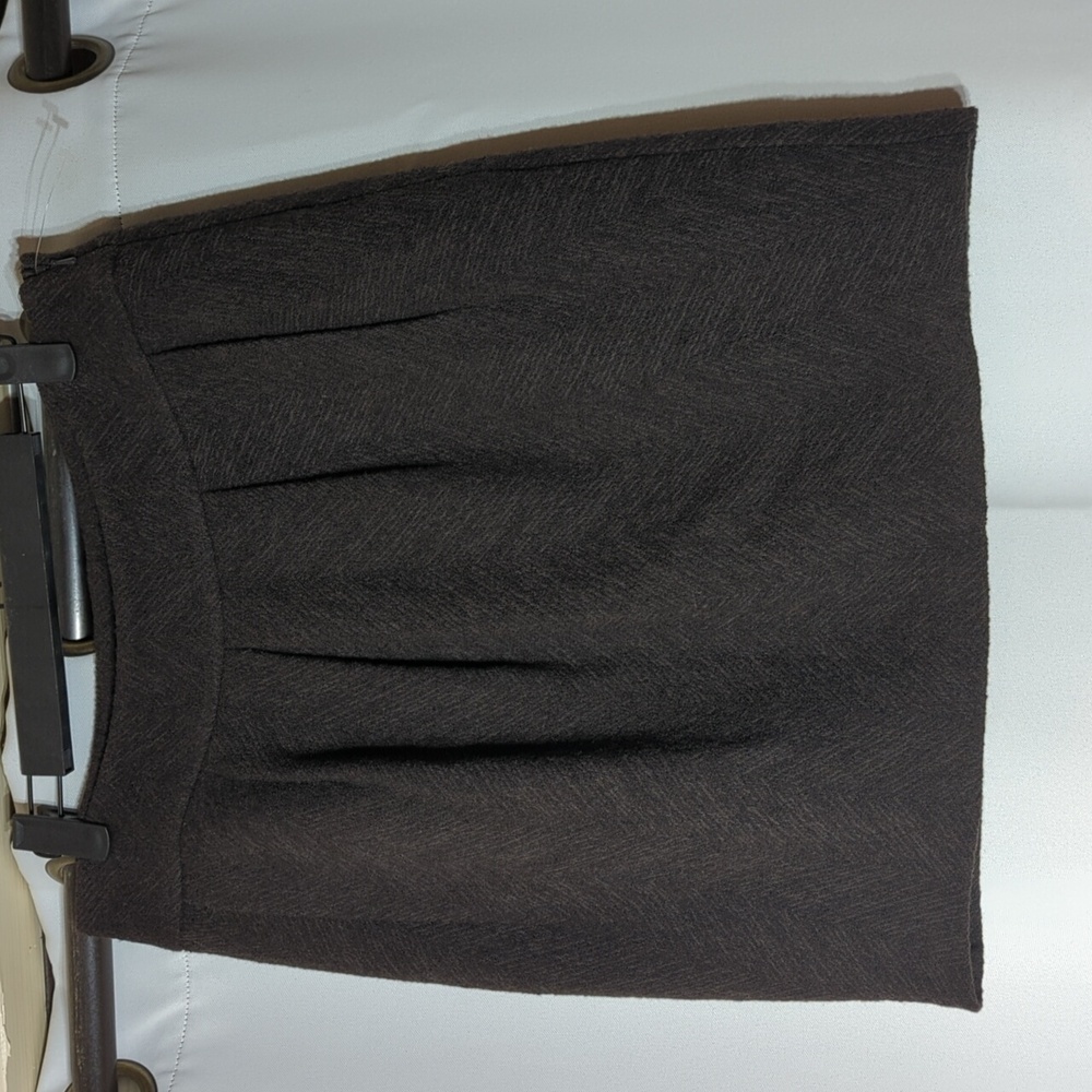Eileen Fisher Extra Small Herringbone Distorted Short Skirt Wool